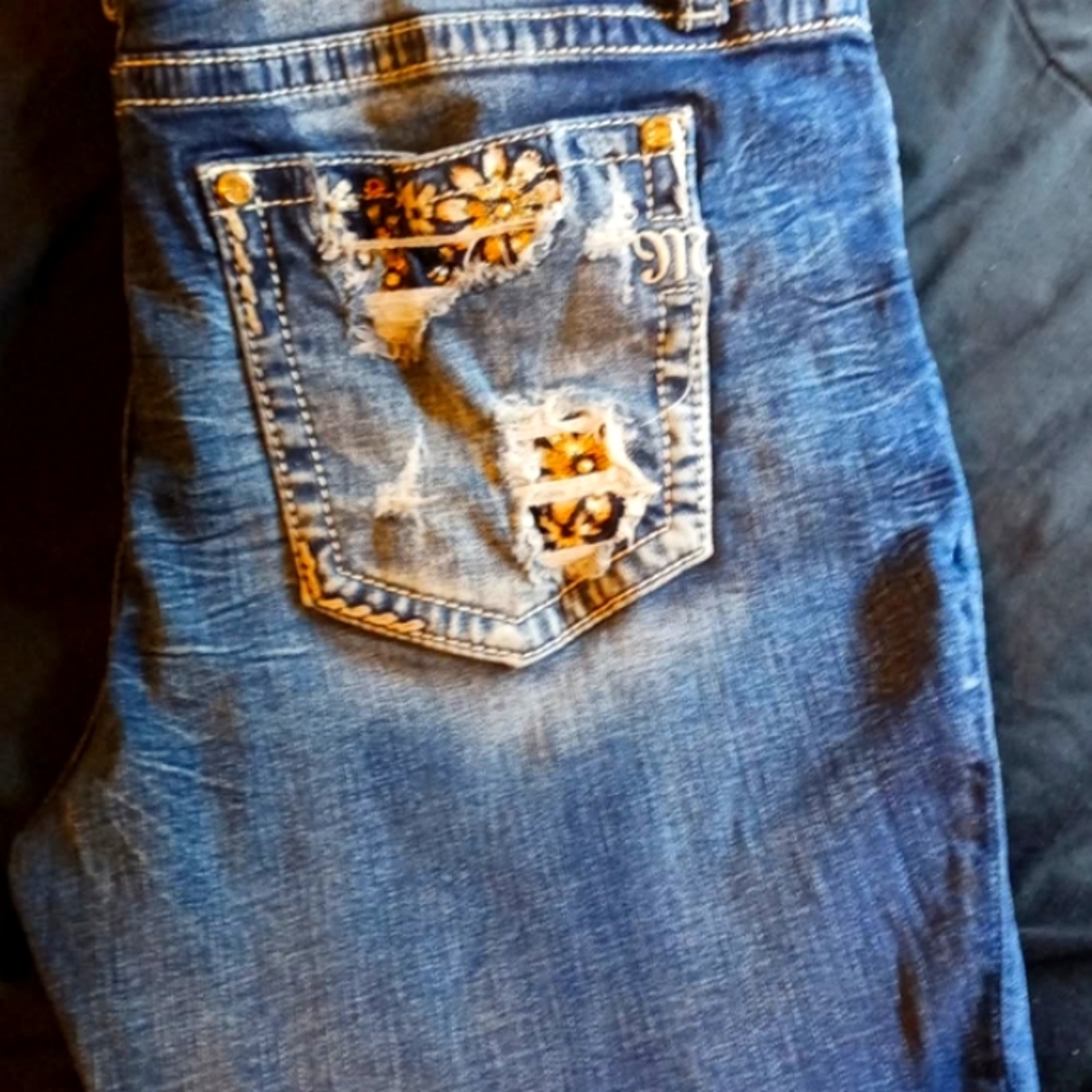 Miss Me Blue Distressed Jeans